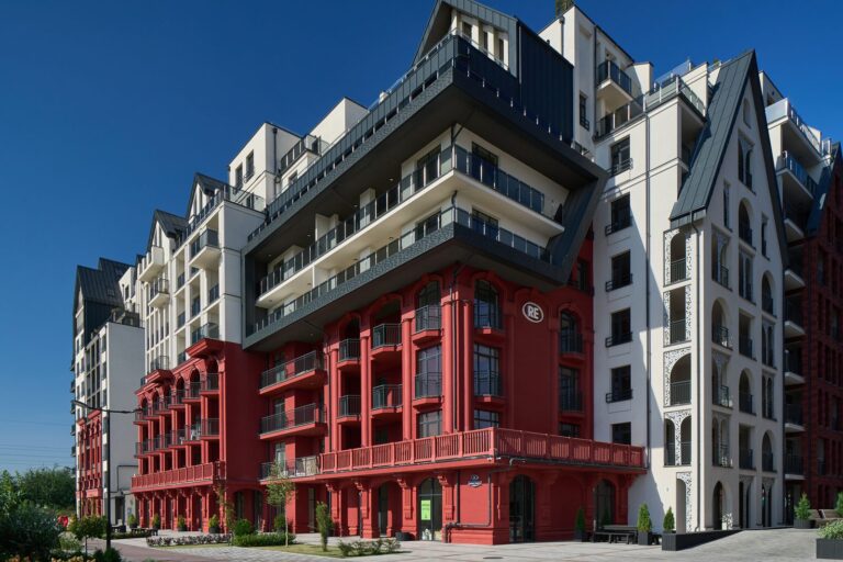 Фасады домов ЖК Русская Европа в Калининграде
